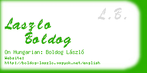laszlo boldog business card